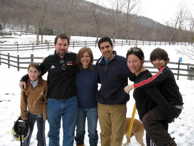Sachi and Matt Rochlin, with their children Madison and RJ, and Susan Kail and her husband Paul in Vermont,2007.